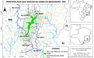 Mapa “Principais rios que nascem na Serra do Brigadeiro-MG”