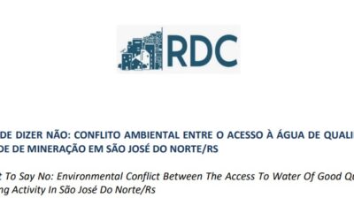 Direito de dizer não: o conflito ambiental entre o acesso à água de qualidade e a atividade de mineração em São José do Norte/RS