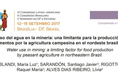 Artigo: El uso del agua en la minería: una limitante para la producción dealimentos por la agricultura campesina en el nordeste brasileño