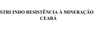 Artigo: Saberes construindo resistência à mineração de urânio no Ceará